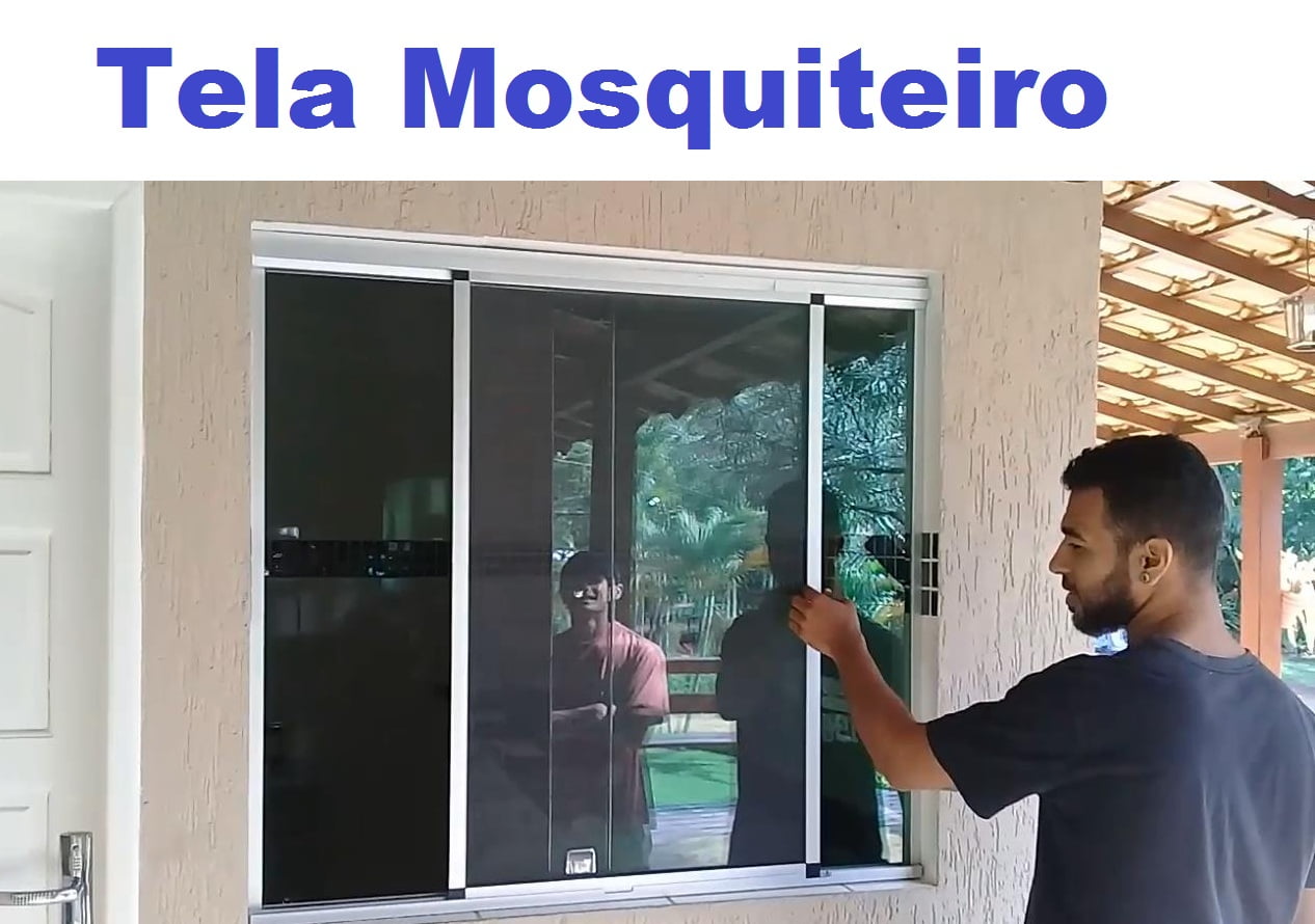 Mosquiteiro em janela blindex - Top Telas e Redes