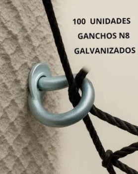 Pacote com 100 Gancho 8mm